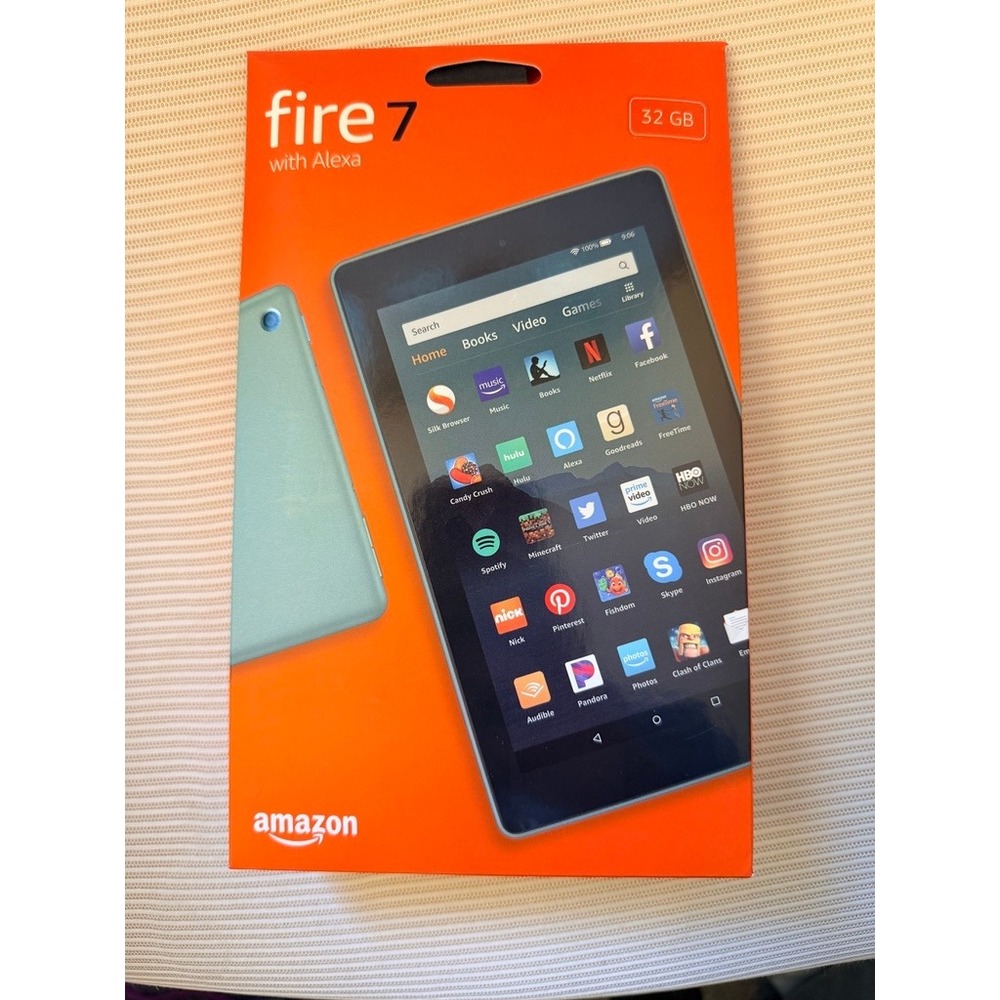 Amazon Fire 7 Tablet 9th Gen 32GB Sage Green WiFi Alexa NEW Sealed Kids‎ Family